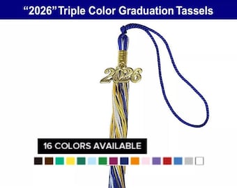 Triple Color Graduation Tassels - Many colors available
