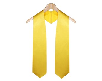 Plain Blank Graduation Stole - Multiple Colors Available