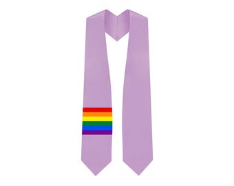 Rainbow LGBTQ Gay Queer Graduation Sash/Stole - 2 Colors Available