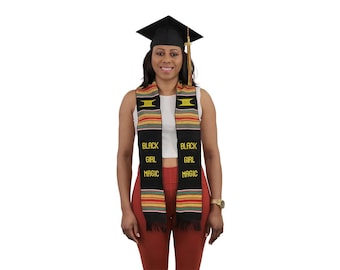 Black Girl Magic Kente Graduation Sash/Stole