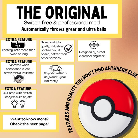 The Only Professional Modded Pokmon GO Plus+ Autothrow for Great and Ultra  Balls, With a New Designed High Quality PCB, No Switch & No Tape - Etsy UK