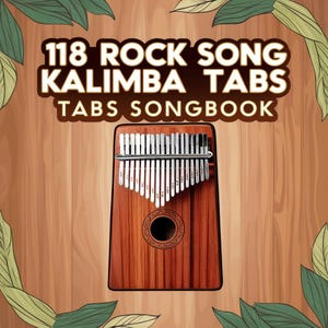 118 POPULAR ROCK song Kalimba & thumb piano Tabs and chourds tutorial for beginner easy play thumb piano song repertoire for kalimba beginne