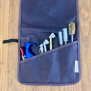 Heavy Duty Waxed Canvas Folding Art Bag for On-The-Go Art And Crafts, Christmas gift, holiday gift secret Santa