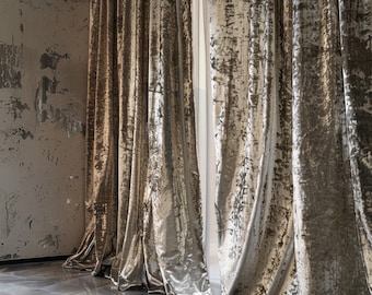 Foil Velvet Curtain: Custom Cotton, Gold Glittering, Stylish Luxury
