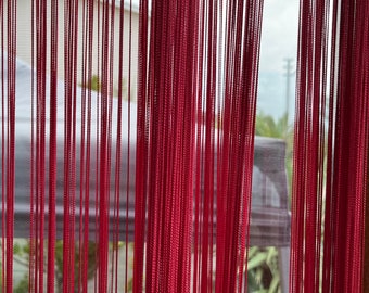 Macrame String Curtain: Bohemian Doorway Divider, Festival Decor