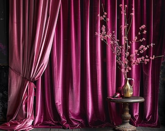 Shiny Velvet Curtain: Lightweight Colorful Backdrop Panel