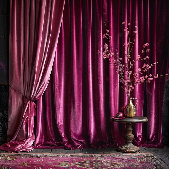 Shiny Velvet Curtain: Lightweight Colorful Backdrop Panel