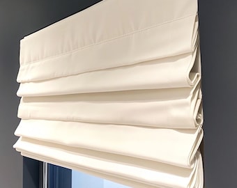 Blackout Roman Shade: Light Control Folded Curtain