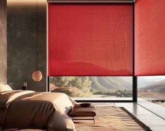 Custom Sunscreen Roller Shade: Mermet Black Screen Blind