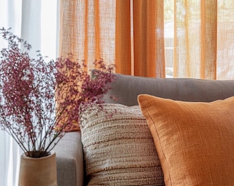 Sheer Linen Curtains: Customizable Natural Window Treatment