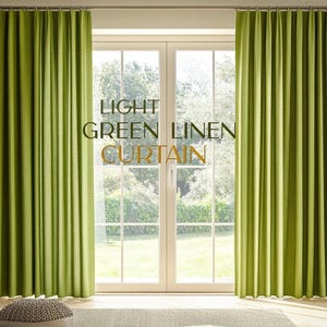 Thick Natural Linen Curtains, Linen Window Treatments, Drapery, Panel Linen Curtains, Handmade Custom Sizes Curtain,Kitchen Curtains!