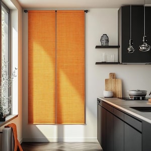 Linen Noren Curtain: Japanese Door Panel, Custom Cafe Curtains