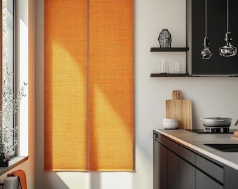 Linen Noren Curtain: Japanese Door Panel, Custom Cafe Curtains, Pair Curtains