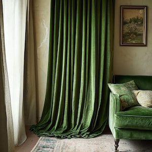 Bagaille VELOURS CURTAIN ☆ GREEN
