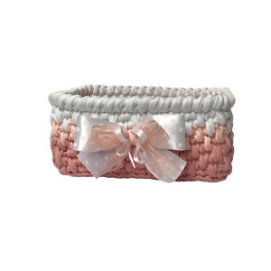 Crochet basket  Handmade baskets  Organizer Pink baskets