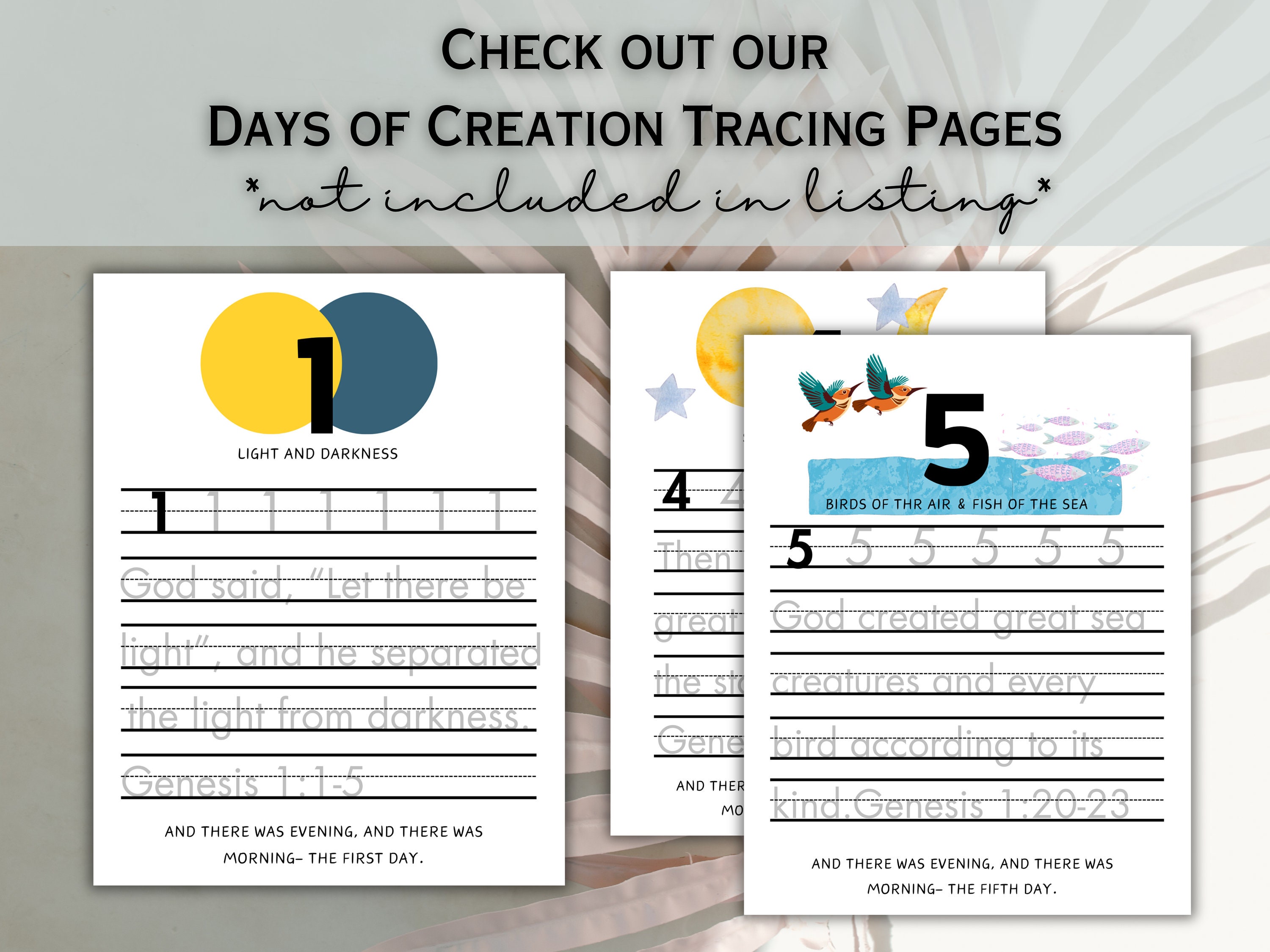 Days of Creation Craft Coloring Bookmarks DIY Gift for Book Lovers ...
