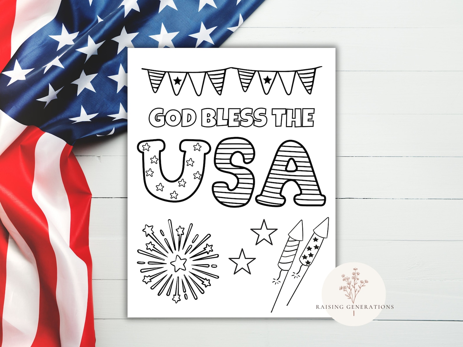 Christian 4th of July Coloring Pages 4th of July Craft for Kids Church ...