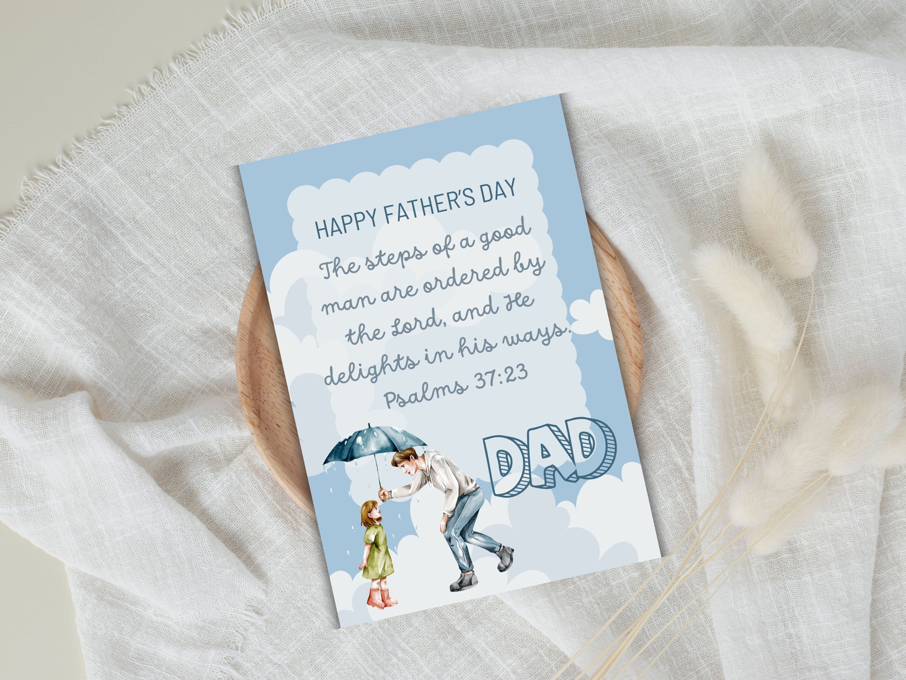 Christian Father's Day Cards Father's Day Printable Bible Verse Cards ...