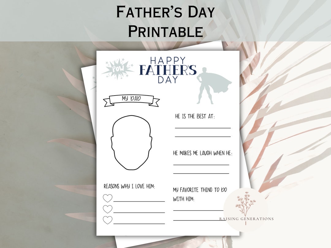 Buy All About My Dad Printable Fathers Day Card Personalized Gift for ...