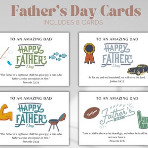 Christian Fathers Day Card Printable Bible Verse Church Gift for ...
