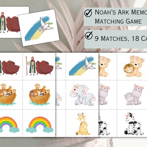 Noahs Ark Flood Activity Printable Bible Story Fun Learning Craft for ...