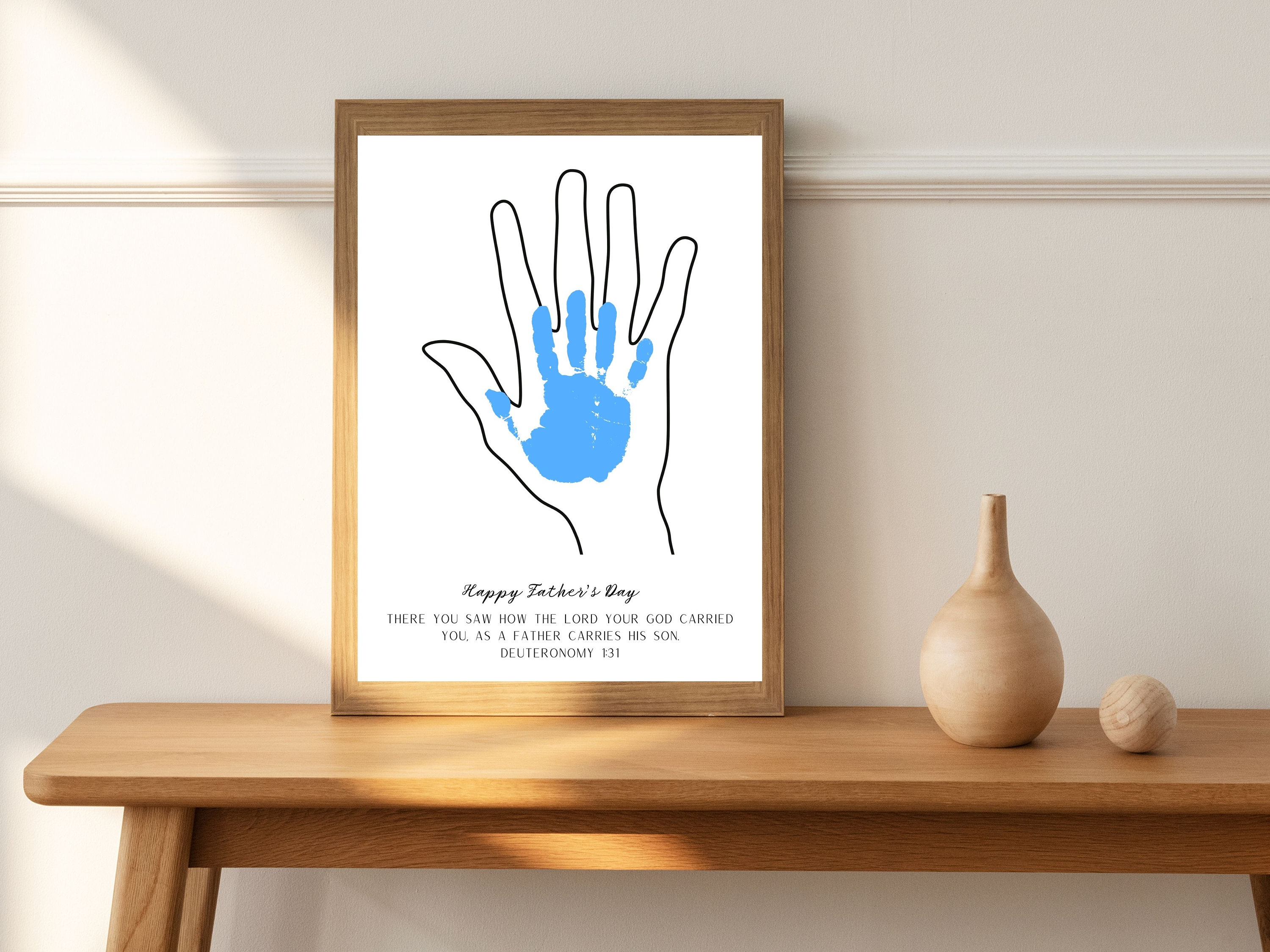 Christian Fathers Day Craft for Dad Handprint Art from Kids…