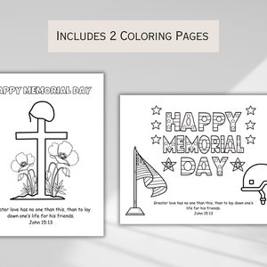 Christian Memorial Day Coloring Pages Memorial Day Craft Printable ...