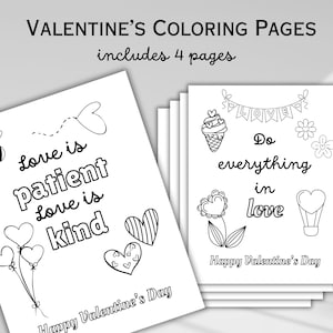 Christian Valentine&#39;s Coloring Pages Valentines Sunday School Activity for Kids Coloring Sheets about God&#39;s Love Bible Verse Coloring PDF