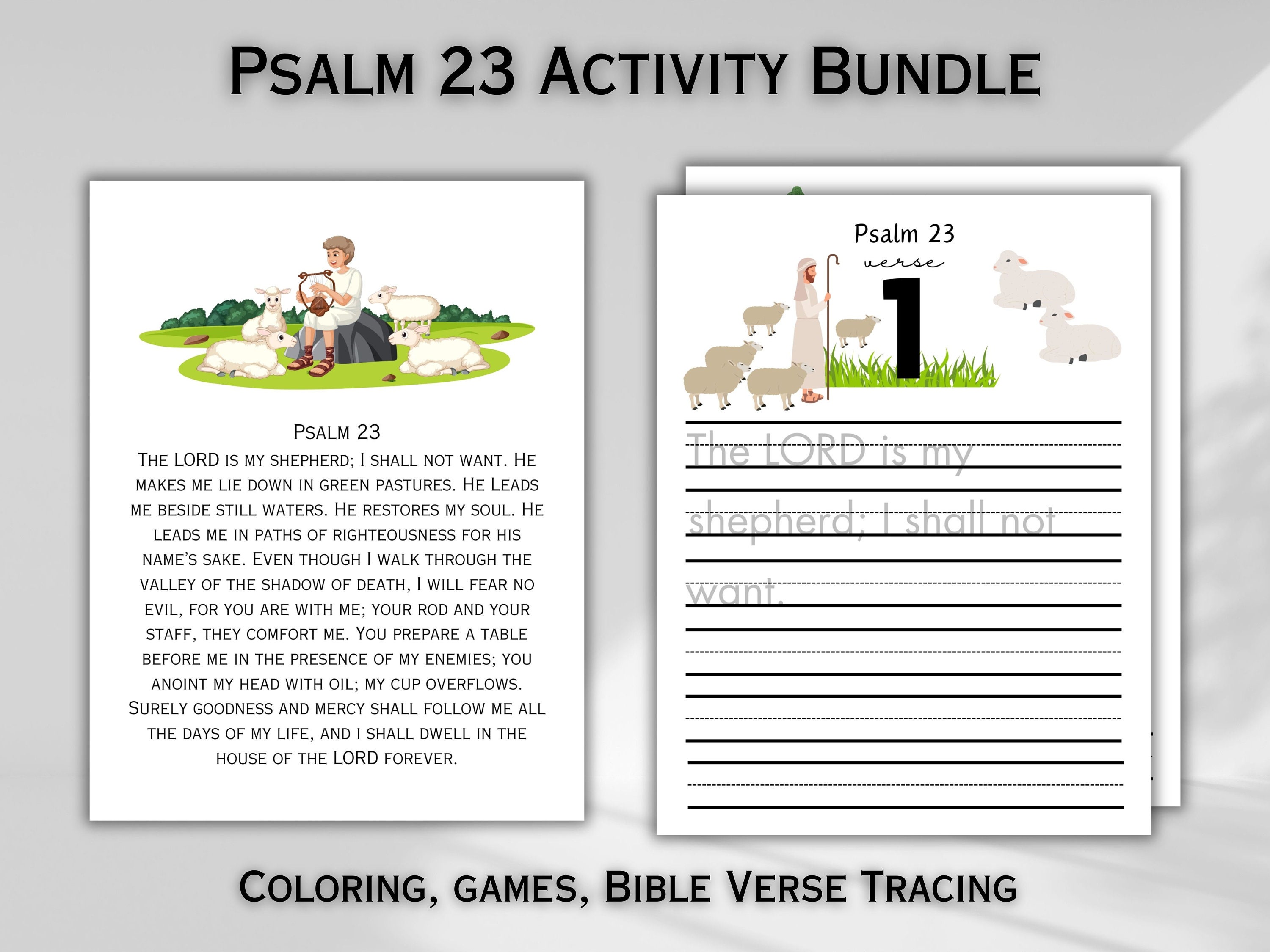 Psalm 23 Printable Bible Memorization Worksheet Sunday School Bible Psalm 23 Printable Bible Memorization Worksheet Sunday School Bible