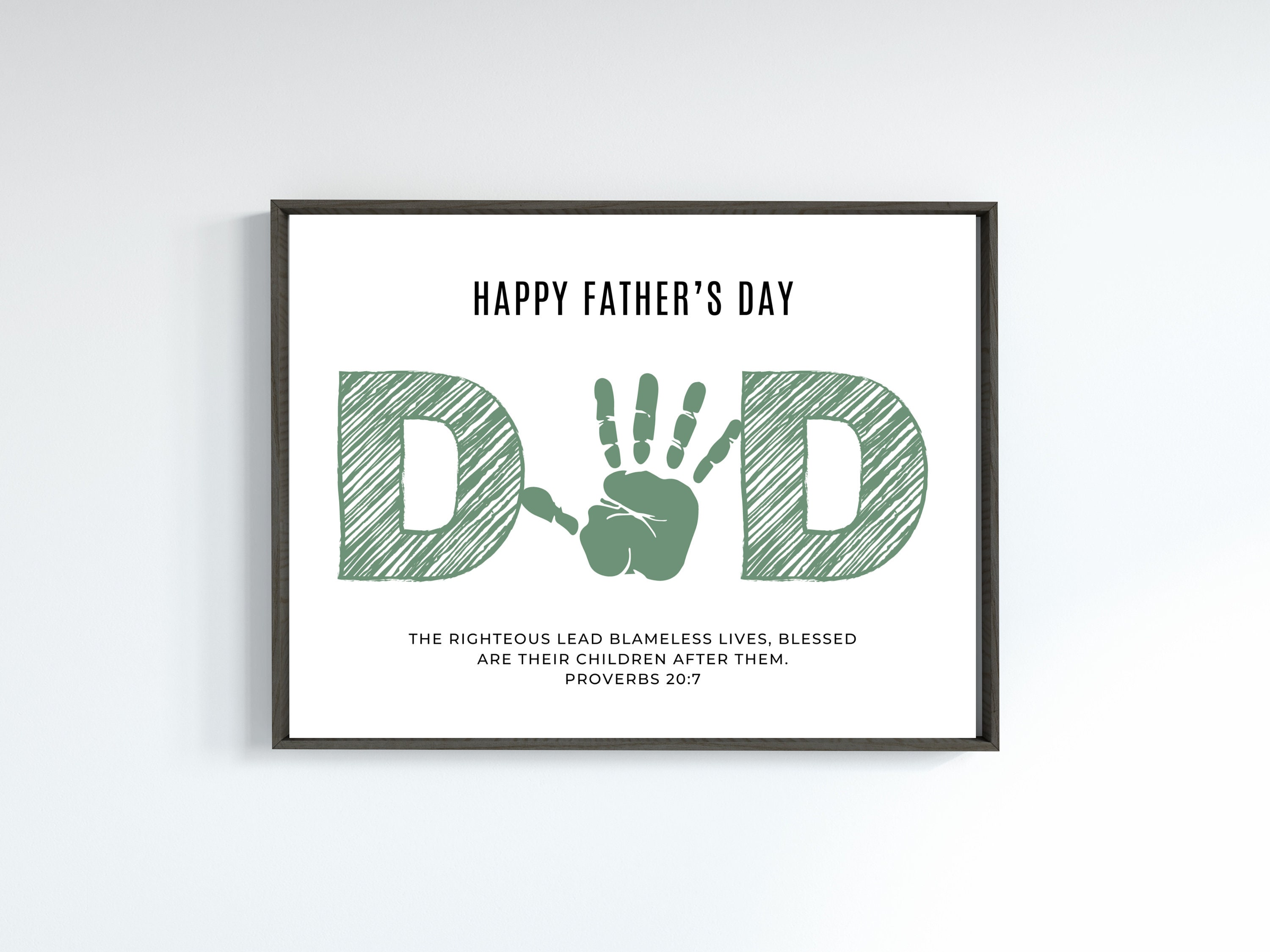 Christian Fathers Day Craft for Dad Handprint Art From Kids Printable ...