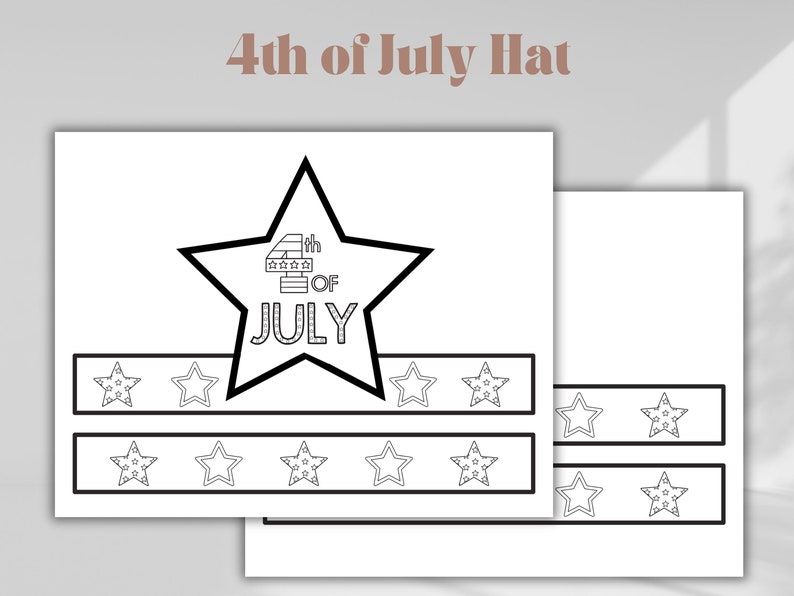 4th of July Craft for Kids Craft 4th of July Printable USA Paper Hat Patriotic Craft ...