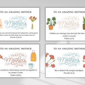 Christian Mothers Day Floral Cards Church Gift Tag for Mothers ...