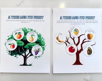 Bearing Good Fruit Craft Sunday School Bible Activity A Tree and it's Fruit Bible Lesson for Kids Christian Building Character Lesson PDF