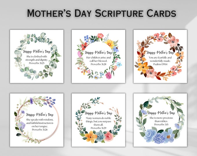 Mother's Day Church Tag Mother's Day Present Cards for Mom Tags Church ...