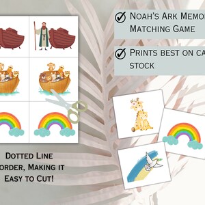Noahs Ark Flood Activity Printable Bible Story Fun Learning Craft for ...