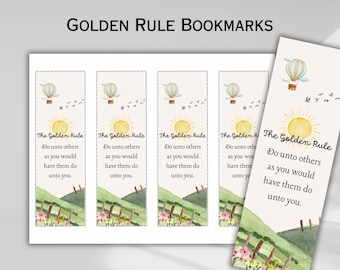 The Golden Rule Bookmark for Kids Bible Bookmark Sunday School Printable Golden Rule Bible Craft Bible Printable Elementary Craft Christian