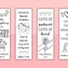Valentines Bible Verse Coloring Bookmarks Printable Sunday School Craft ...