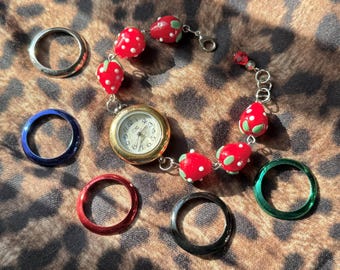 Aardbeienhorloge met 6 randen