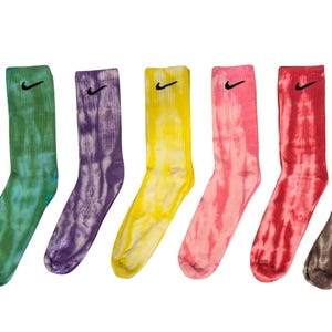 Hand Dyed Nike Dri-Fit Socks | Tie Dye