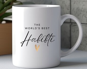 World Best Habibti Mug l Cute Coffee Mugs l Special Tea Cup l Love Mugs l Valentine's Day Gift l Appreciation Gifts l Fun Ceramic White Mug