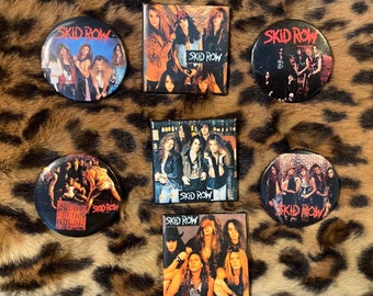Skid row pins/buttons vintage