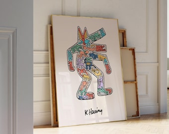 Keith Haring Artwork, Drawing, Pop-art Vintage, NY Artist