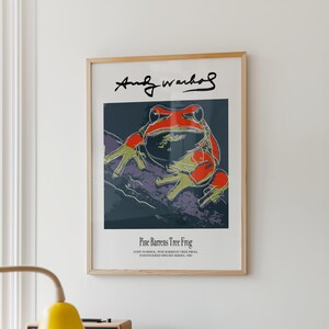 Andy Warhol Tree Frog Print Poster, Decorazione Pop Art Vintage, Regalo d'Arte Retro, Arte da Parete Pop Art Americana, Poster Stampa d'Arte da Parete per la Casa Unico, Regalo