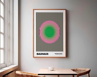 【A1】Japandi-02　KONTUR / Bauhaus アート Japandi Wall Art Prints, Bauhaus Geometric Art (digital Download