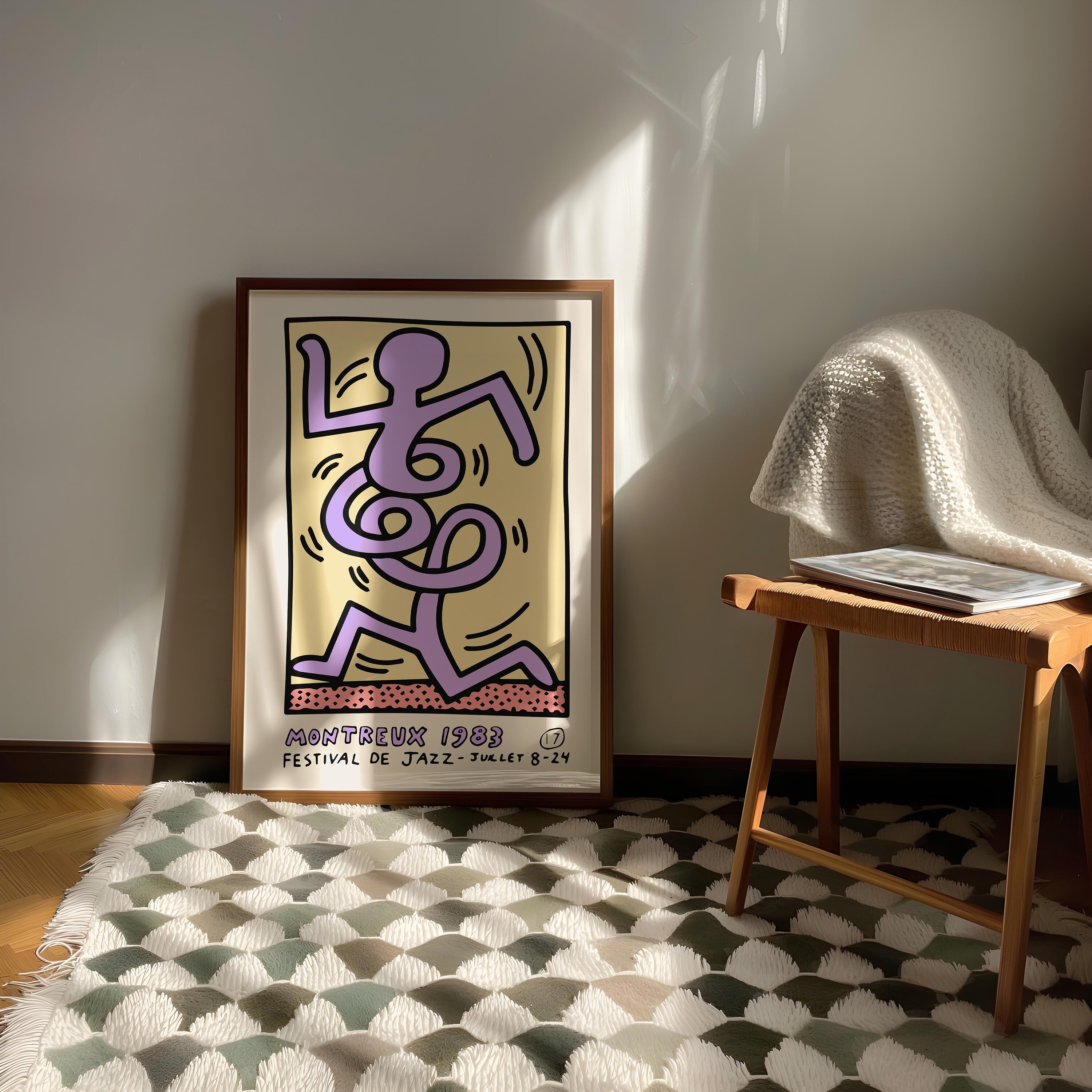 Keith Haring Print, Montreux 1983 Jazz Festival Poster, Vintage Music ...