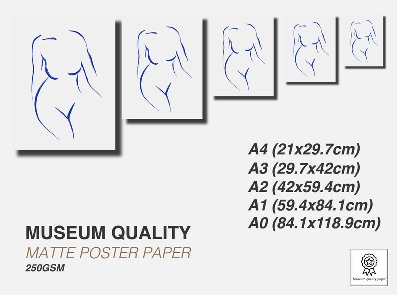 Elegant Female Form Line Art, Minimalist Nude Figure Drawing, Modern ...