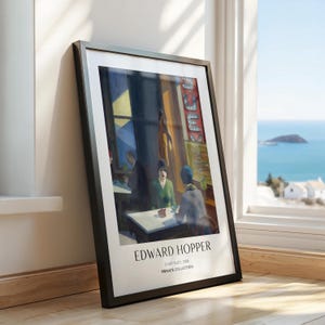 Edward Hopper Print Chop Suey 1929, ikonische Edward Hopper Gemälde Poster, Matte Papier Vintage Wand Kunst Dekor, Schlafzimmer Wand Kunst Ideen
