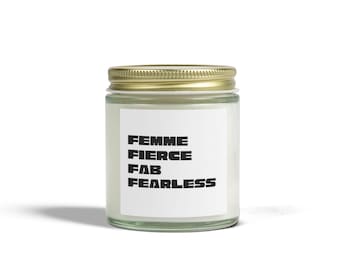 Fierce & Fabulous Scented Candles | Coconut Apricot Wax | Relaxing Gift | Home Decor | Self-Care | Women's Empowerment