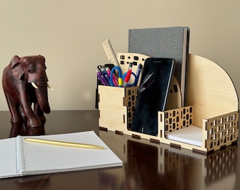 Modern Desk Organizer, Office Supplies, Desk Gift, Desk Decor, Office Accessories, Custom Gift for Desk,