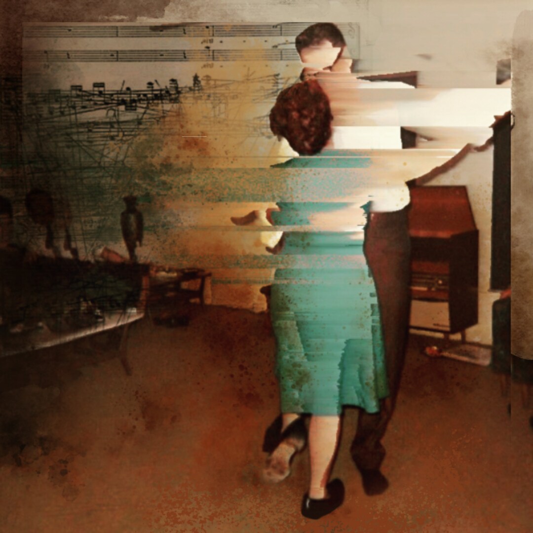 Harmonic Motion Framed Nostalgic Dance Scene and Sheet Music Wall Art ...